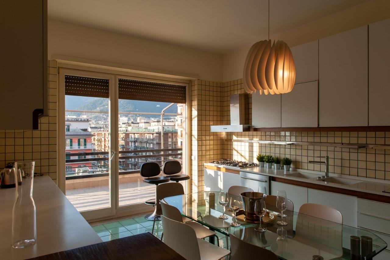Mareluna Penthouse - Luxury Rooftop Salerno Exterior foto