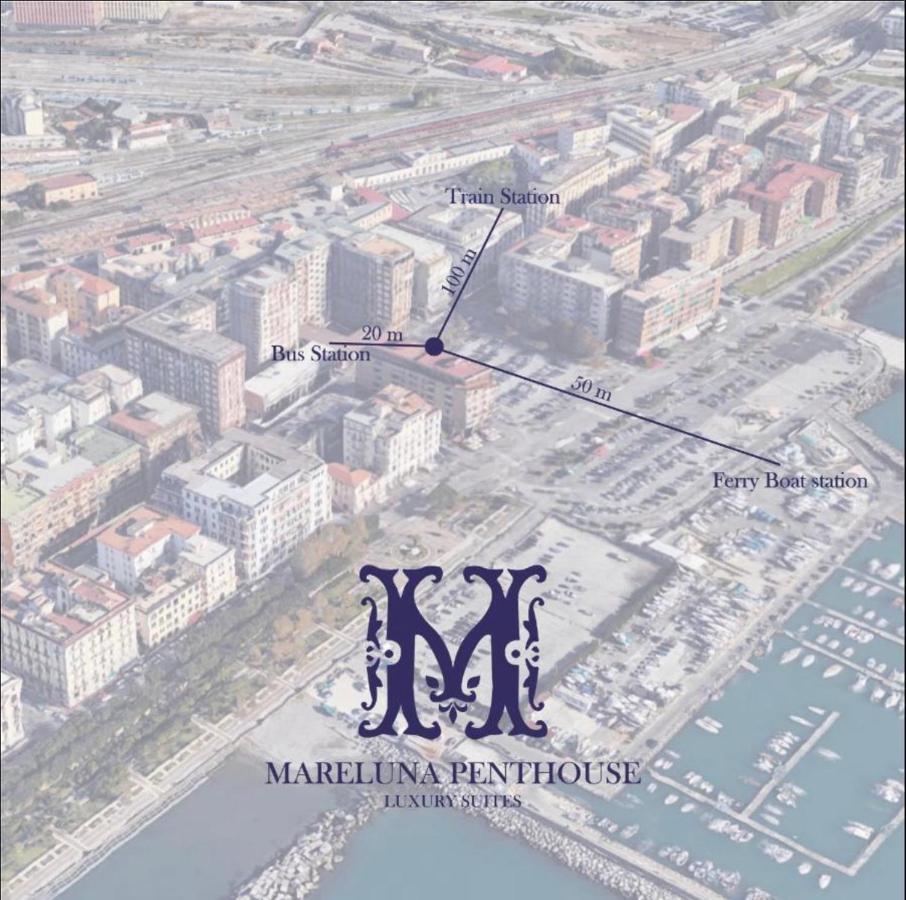 Mareluna Penthouse - Luxury Rooftop Salerno Exterior foto
